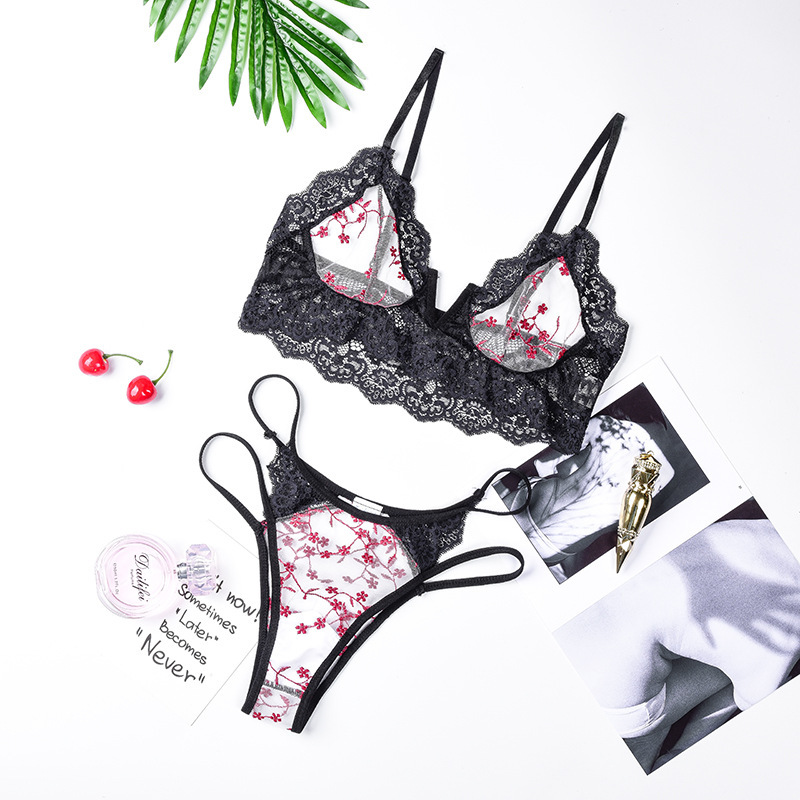 Women Lingerie Set Ultra Thin  - огляд і ціна Lace Bralette Set